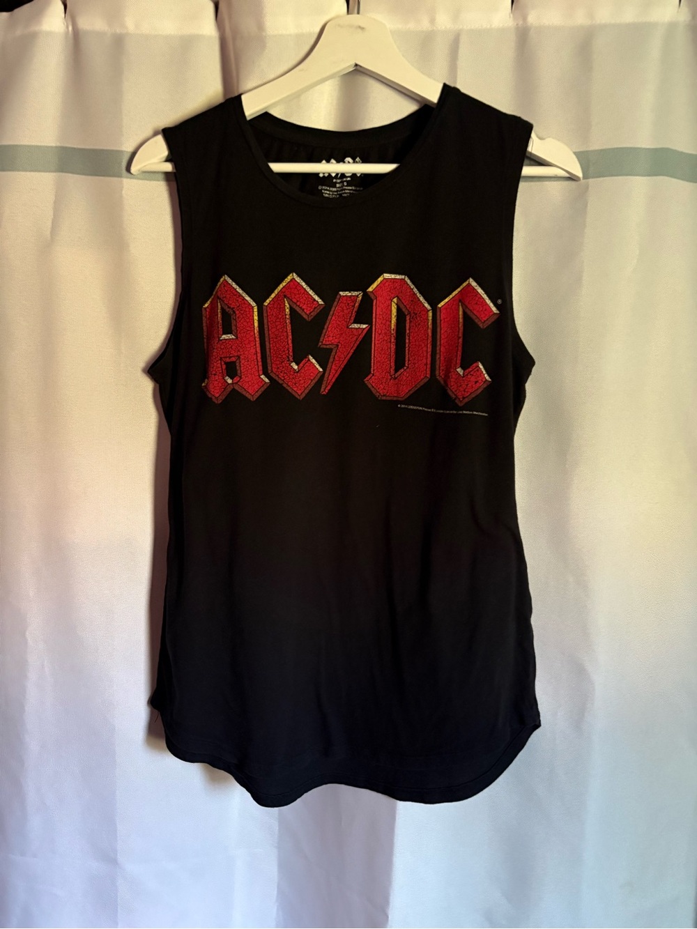 Cotton On Black Muscle Tee with Red Logo